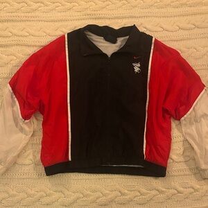 Vintage Nike Red, Black & White Colorblock Track Jacket